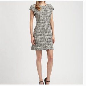 Alice + Olivia Tweed Dress Mesh Back Size 4